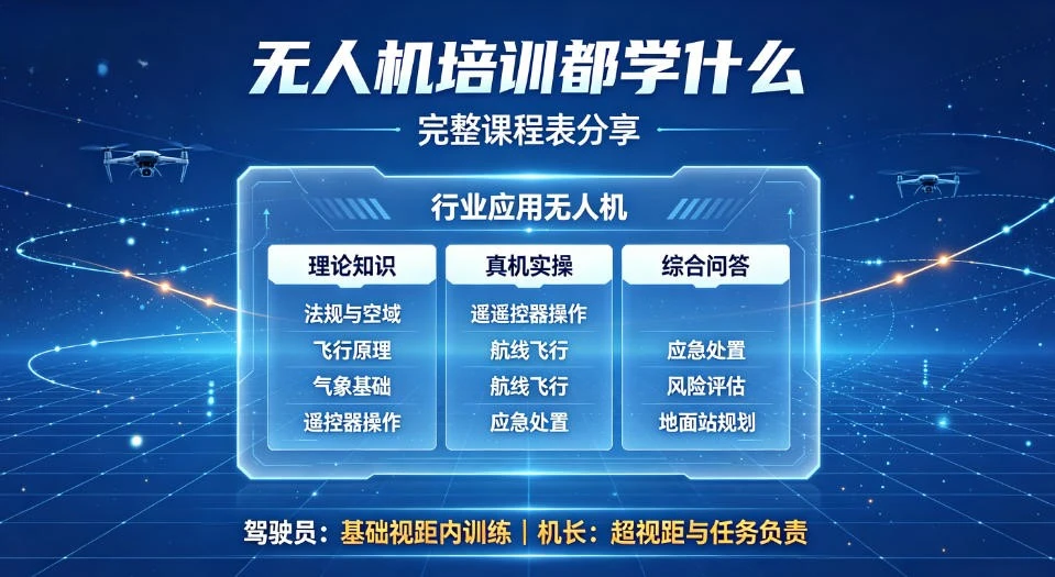 无人机培训都学什么？完整课程表分享