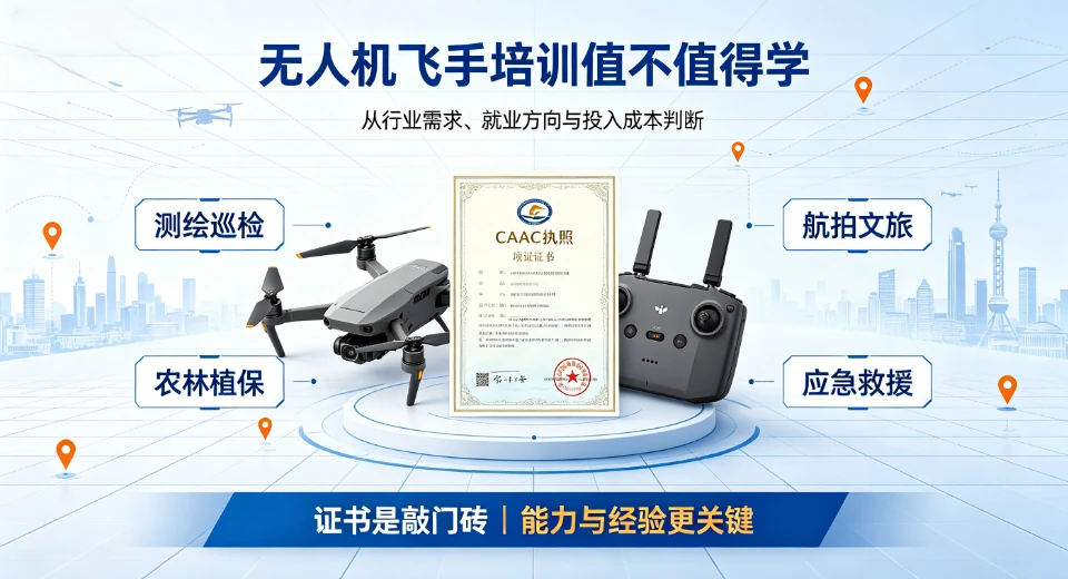 低空经济风口，无人机飞手培训到底值不值得学