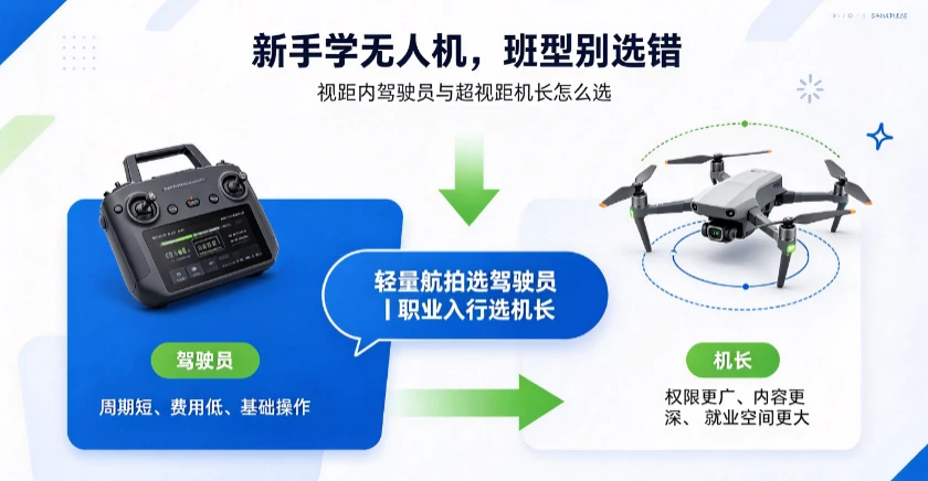 无人机视距内和超视距培训怎么选，新手别选错班型